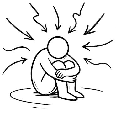 Reizüberflutung bei hoher Sensibilität.